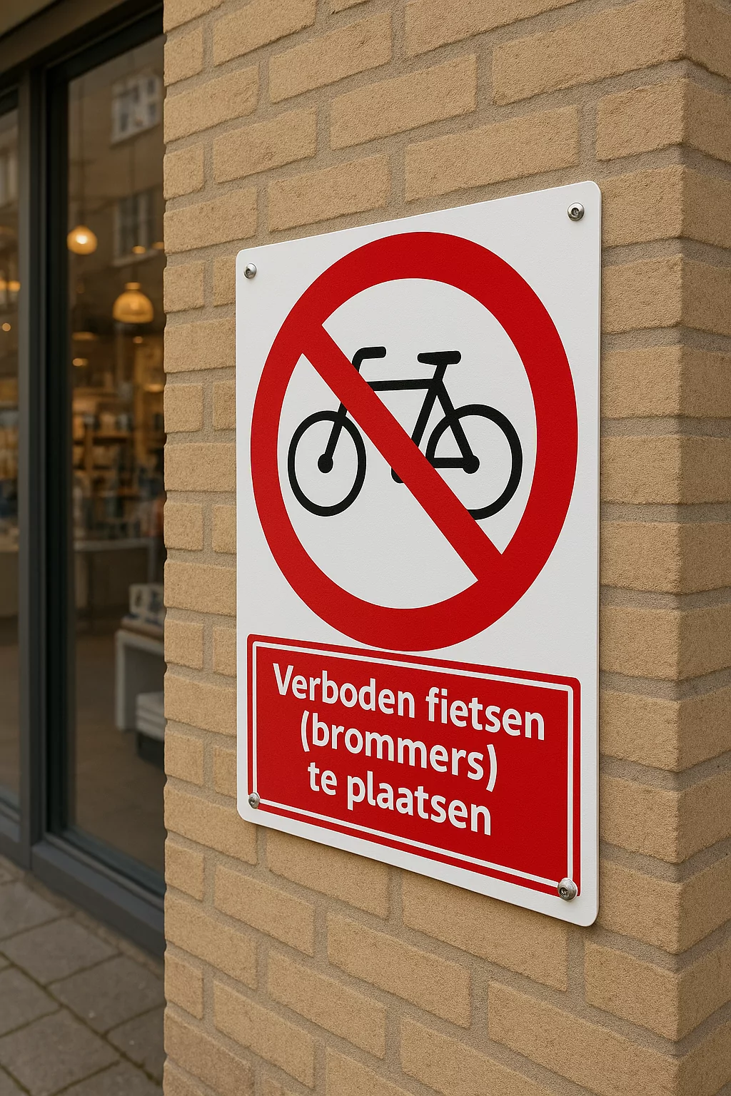 Verboden fietsen en brommers te plaatsen