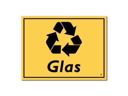 Glas Recycling Bord / Sticker