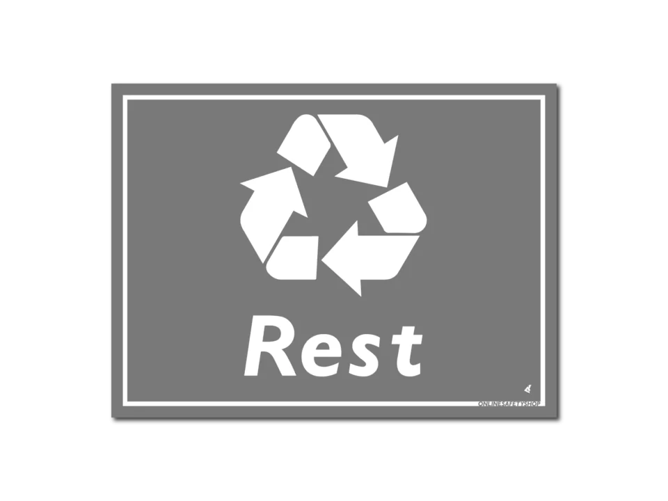Rest Recycling Bord / Sticker