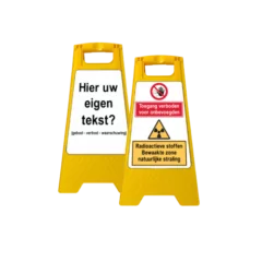 Waarschuwingsbord – Inklapbaar – Personaliseerbaar