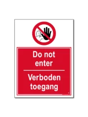 Do not enter / Verboden toegang Bord/Sticker