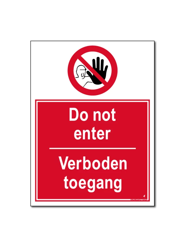 Do not enter / Verboden toegang