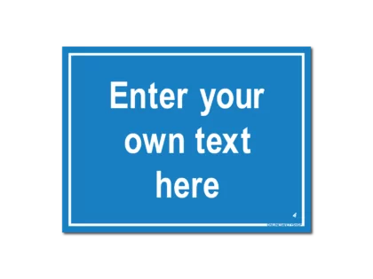 Command sign own text sign / sticker