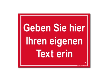 Verbotszeichen eigenes text Schild / Aufkleber