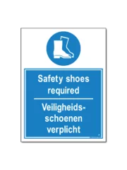 Safety Shoes Required / Veiligheidsschoenen Verplicht Bord/Sticker