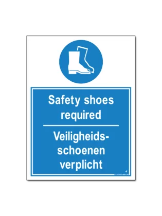 Safety Shoes Required / Veiligheidsschoenen Verplicht Bord/Sticker