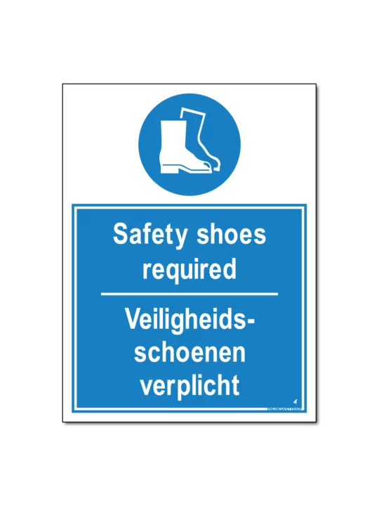 Safety Shoes Required / Veiligheidsschoenen Verplicht Bord/Sticker