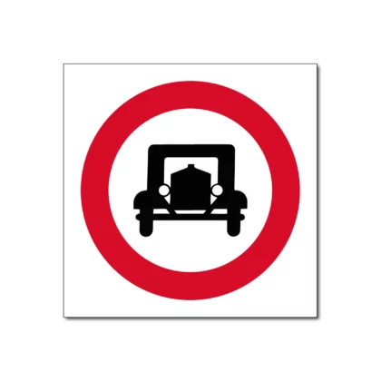Verboden voor Auto’s Ouderwets bord / sticker
