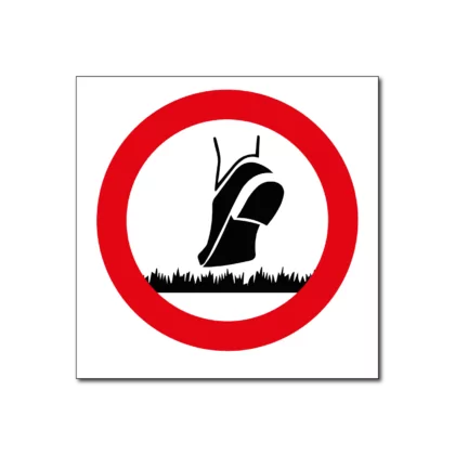 Verboden over gras te lopen bord / sticker