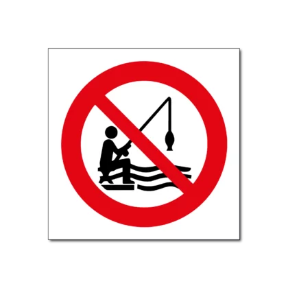 Verboden te Vissen bord / sticker