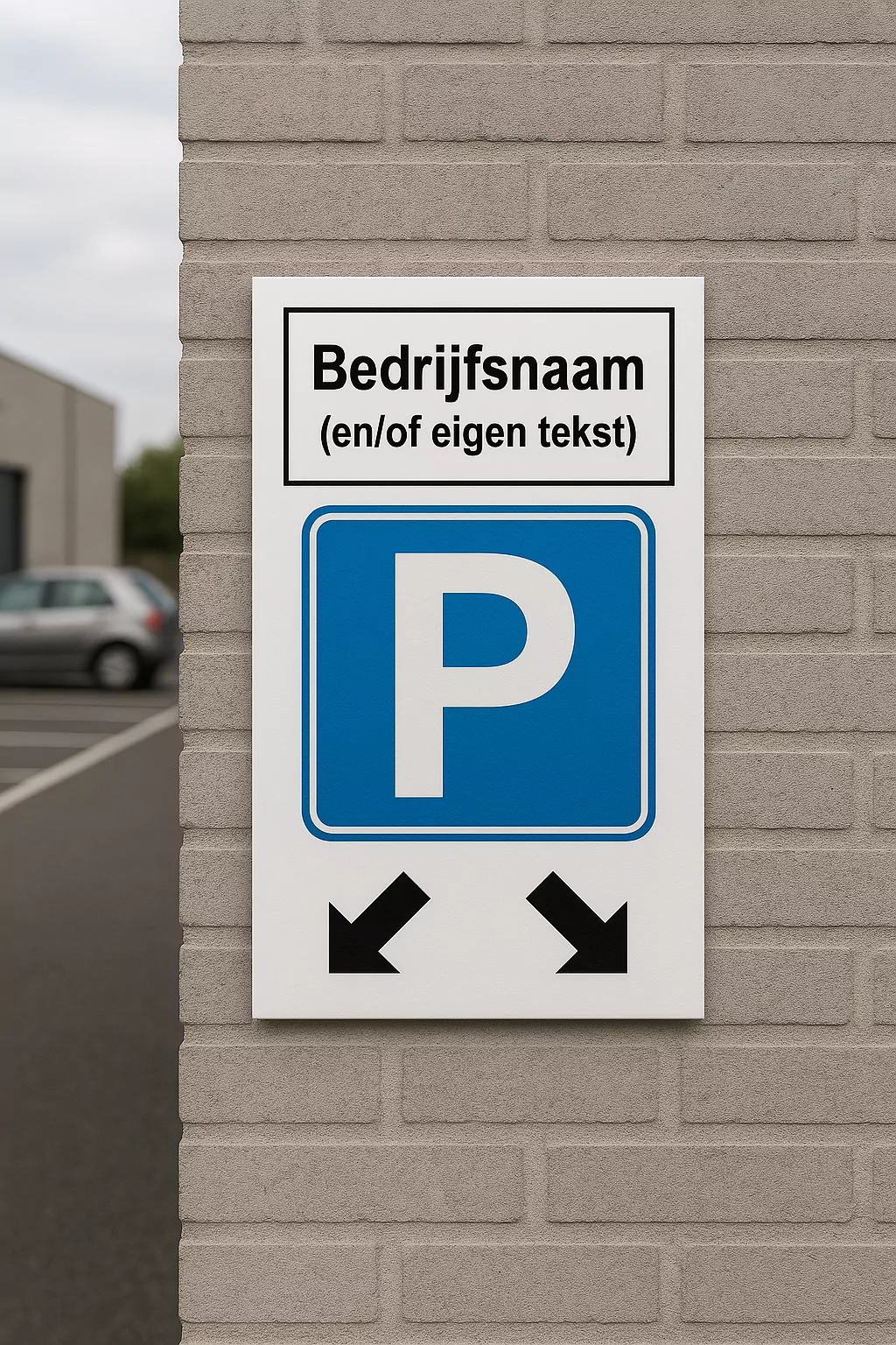 Parkeerbord met eigen tekst en Pijl - Afbeelding 3