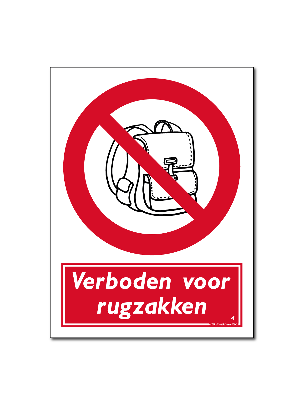 Veboden voor Rugzakken