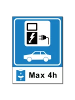 Elektrisch Laden Max. 4 uur bord/sticker