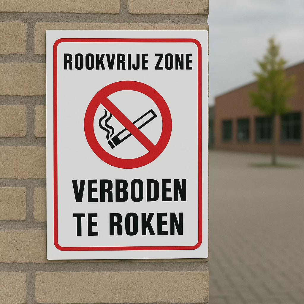 Rookvrije Zone Verboden te Roken bord/sticker - Afbeelding 2