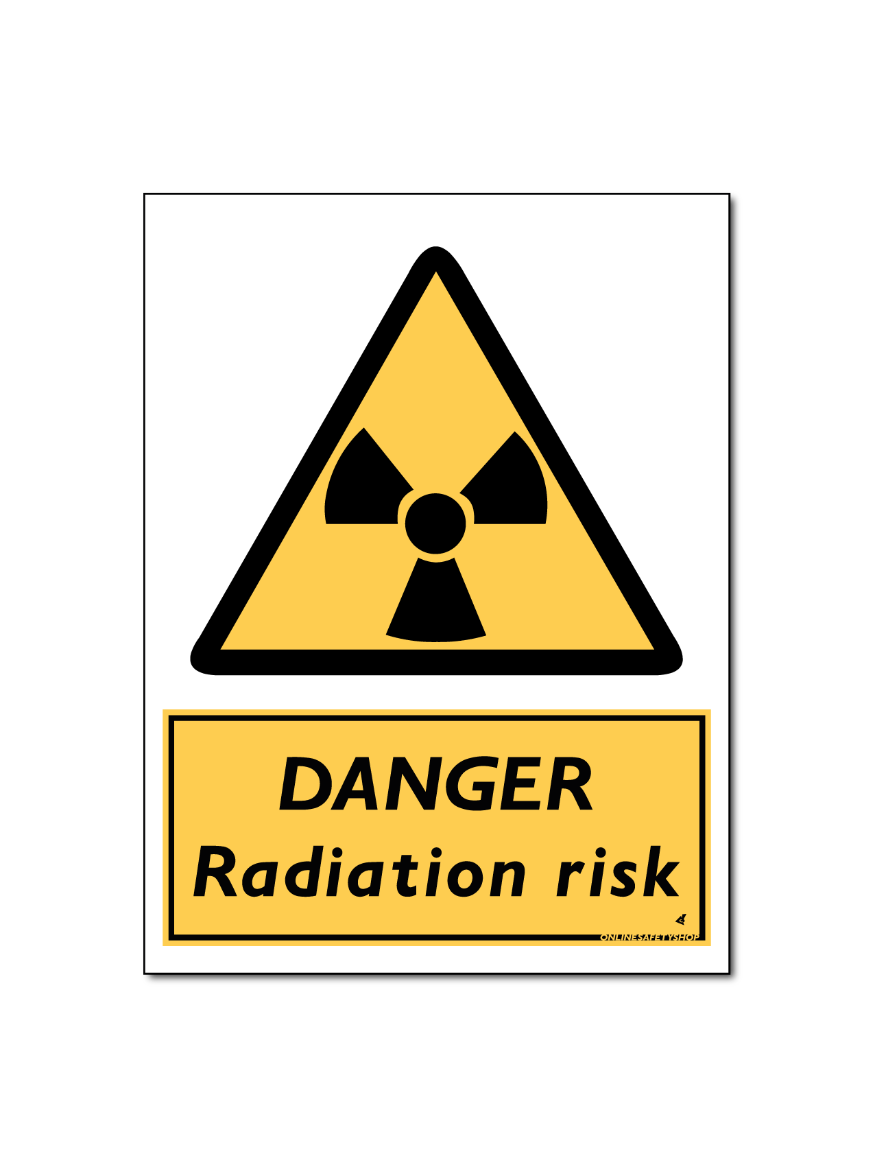 Radiation Risk bord / sticker