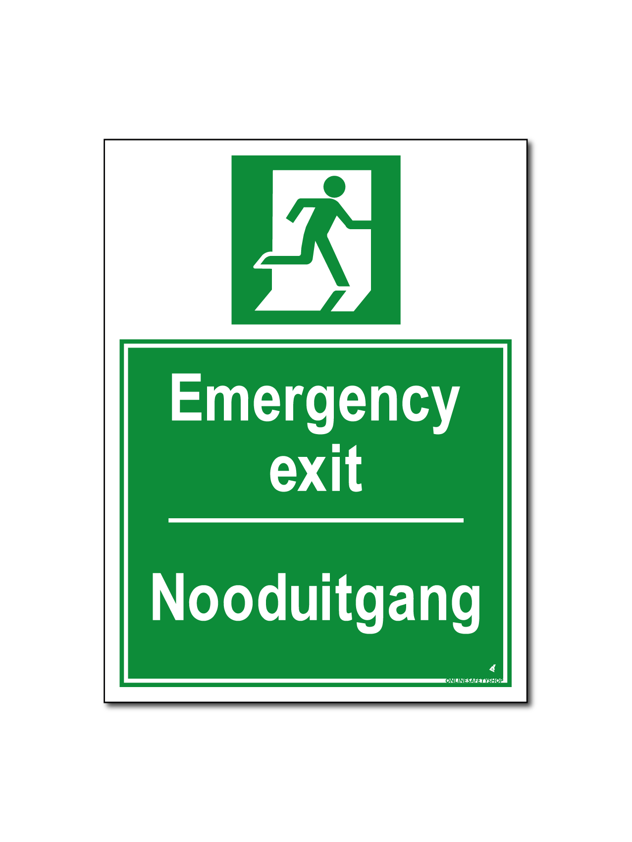 Emergency exit - Nooduitgang bord / sticker