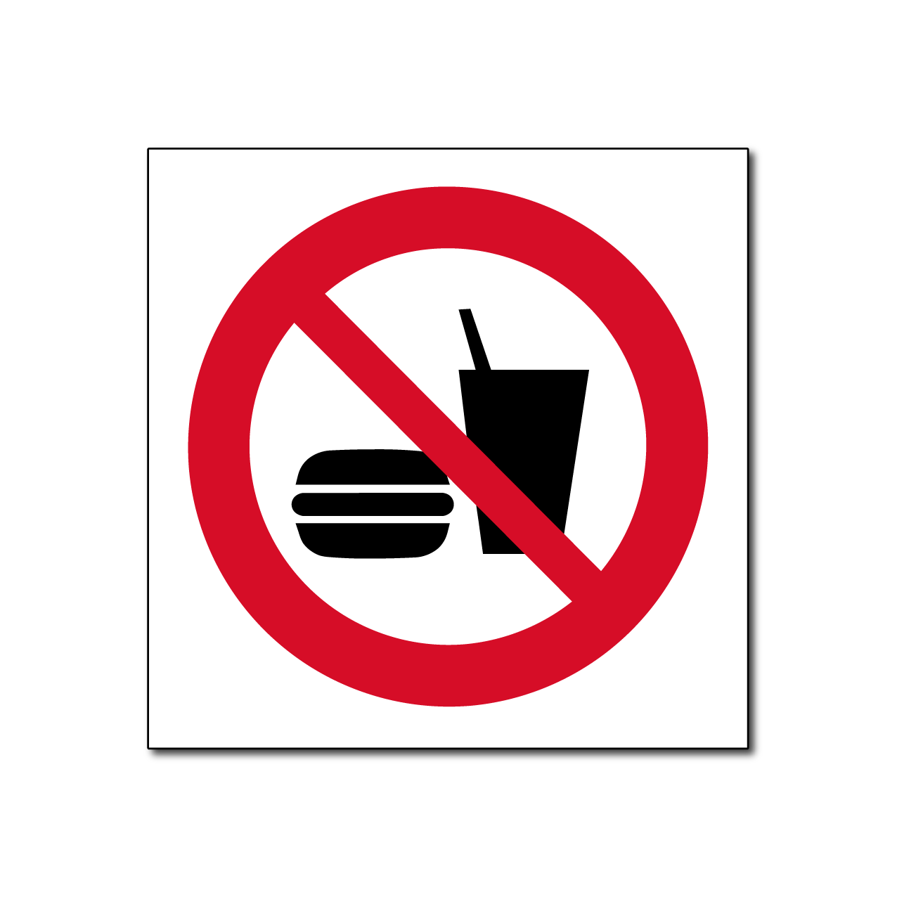 Eten en drinken verboden Bord/Sticker