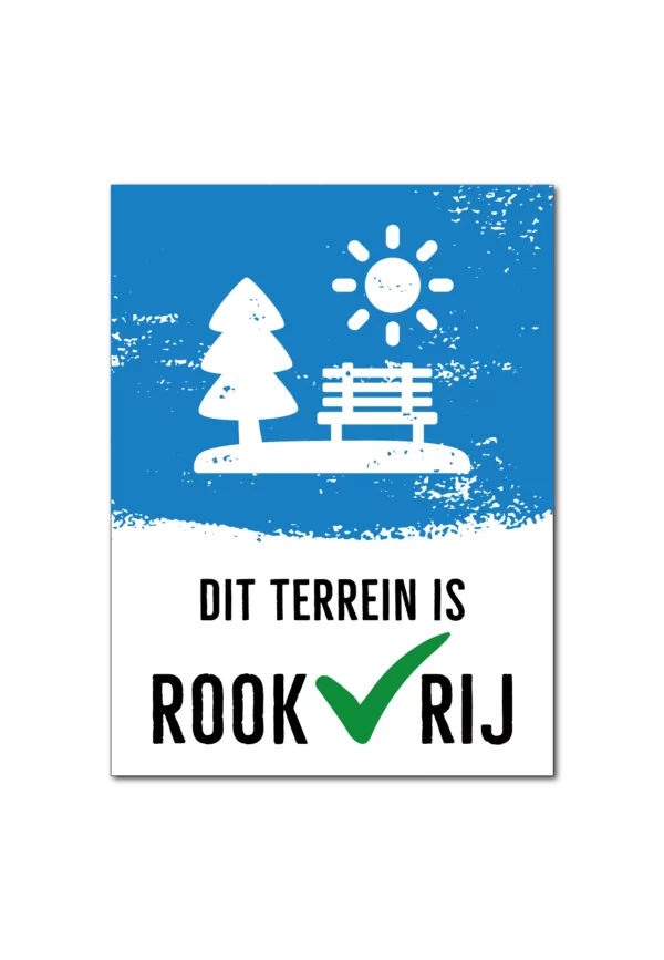 Sticker Rookzone 5cm Dit Terrein is ROOKVRIJ Bord / Sticker – Duidelijke!